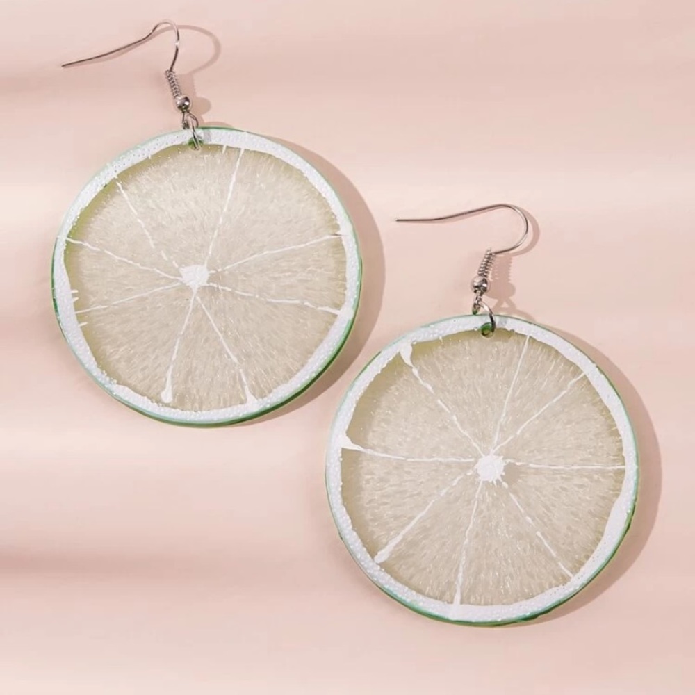 3/$30 Lemon Lime Drop Earrings - Picture 1 of 4